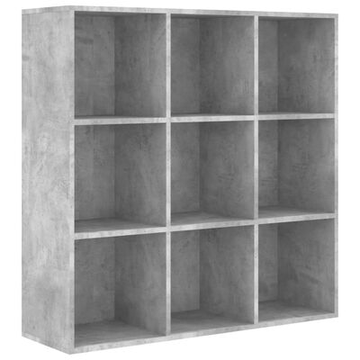 vidaXL Book Cabinet Concrete Grey 98x29x97.5 cm Engineered Wood