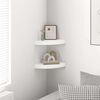 vidaXL Floating Corner Shelves 2 pcs High Gloss White 25x25x3.8 cm MDF