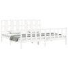 vidaXL Bed Frame without Mattress White Solid Wood Pine