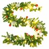 vidaXL Christmas Garland with LED Lights Green 2,7 m PVC