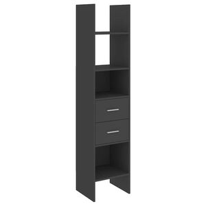 vidaXL Book Cabinet | Grey | Engineered wood | Standard | Book Cabinet