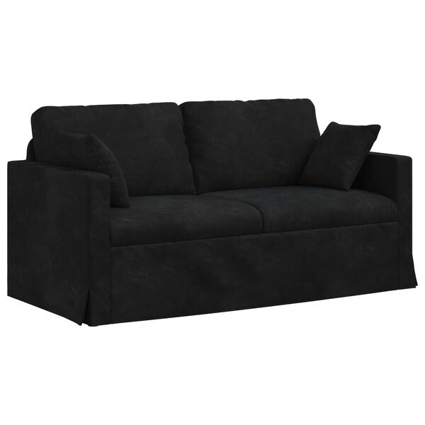 vidaXL Sofa Black 158 x 78 x 80 cm Velvet