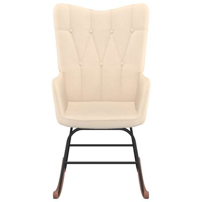 vidaXL Rocking Chair Cream Fabric