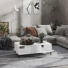 vidaXL Coffee Table White 103.5x60x35 cm Engineered Wood