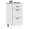 vidaXL Kitchen Base Cabinet Lucca White Engineered Wood