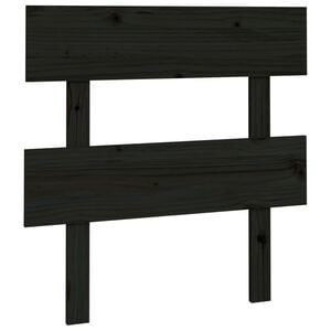 vidaXL Bed Headboard Black 93.5x3x81 cm Solid Wood Pine