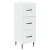 vidaXL Drawer Cabinet White 33 x 34.5 x 89.5 cm Engineered Wood