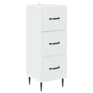 vidaXL Drawer Cabinet White 33 x 34.5 x 89.5 cm Engineered Wood