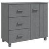 vidaXL Sideboard HAMAR Dark Grey 90x40x80 cm Solid Pinewood