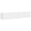 vidaXL TV Wall Cabinet 2 pcs White Engineered Wood
