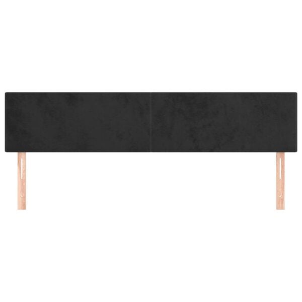 vidaXL Headboards Black 200x5x78/88 cm Velvet