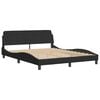 vidaXL Bed Frame without Mattress Black 152x203 cm Queen Velvet