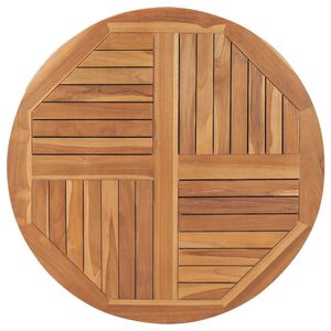 vidaXL Table Top Solid Teak Wood Round 2.5 cm 90 cm