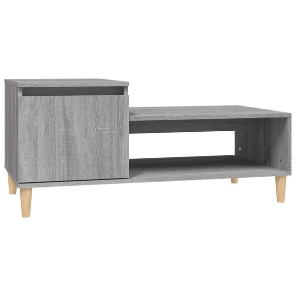 vidaXL Coffee Table Grey Sonoma 100x50x45 cm Engineered Wood