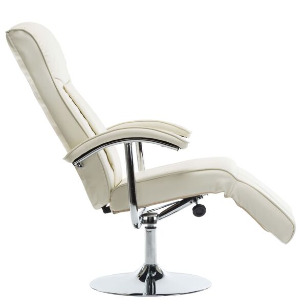 vidaXL TV Armchair Cream Faux Leather