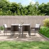 vidaXL Garden Chairs with Cushions 6 pcs Brown 54x61x83 cm Poly Rattan