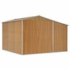 vidaXL Garden Shed Light Brown 277x279x179 cm Galvanised Steel