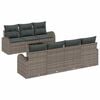 vidaXL Garden Sofa Set 8 pcs 7-Seater Grey Poly Rattan