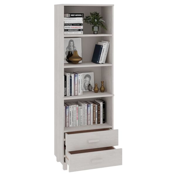 vidaXL Highboard HAMAR White 60x35x180 cm Solid Wood Pine