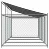 vidaXL Dog Cage with Roof and Doors Grey 8x2x2 m Galvanised Steel