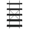 vidaXL Bookcase 5-Tier Black 100x33x180.5 cm Engineered Wood