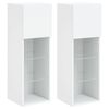 vidaXL 2 Piece TV Cabinet Set with LED Lights White 30,5x30x90 cm