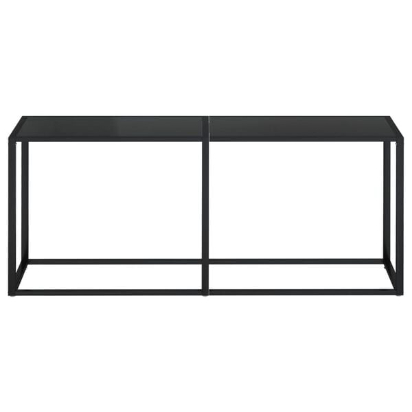vidaXL Console Table Black 180x35x75.5cm Tempered Glass
