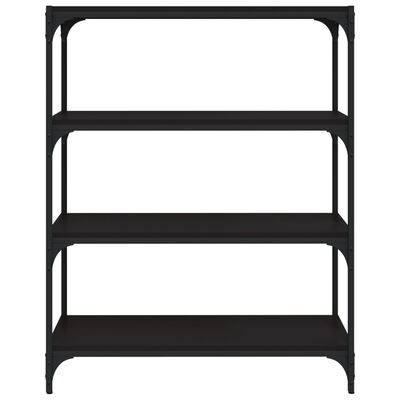 vidaXL Book Cabinet Black 80x33x100 cm Engineered Wood and Steel