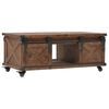 vidaXL Coffee Table | Brown | Solid fir wood, MDF, steel | 91x51x38 cm