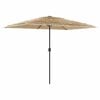 vidaXL Garden Parasol with Steel Pole Brown 300x200x250 cm