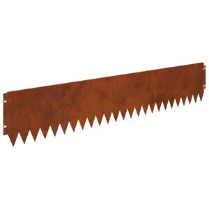 vidaXL Lawn Edging 20 pcs 103 x 20 cm Steel Rusty