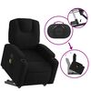 vidaXL Stand up Massage Recliner Chair Black Fabric