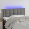 vidaXL LED Headboard Dark Grey 100 cm Fabric