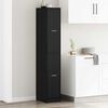 vidaXL Apothecary Cabinet Black oak 30 x 41 x 174.5 cm Engineered wood