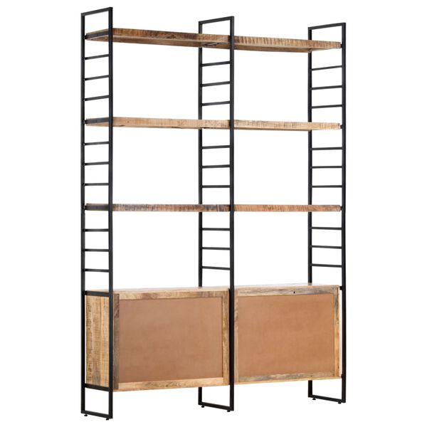 vidaXL 4-Tier Bookcase 124x30x180 cm Rough Mango Wood