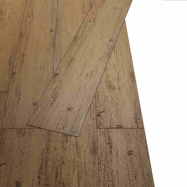 vidaXL Flooring Planks 36 pcs Walnut Brown 5.02 m&sup2; PVC