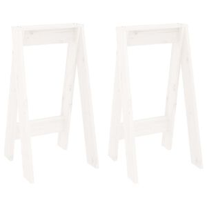 vidaXL Stools 2 pcs White 40x40x75 cm Solid Wood Pine