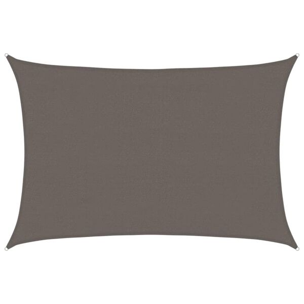 vidaXL Sunshade Sail HDPE Rectangular 4x6 m Anthracite