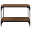 vidaXL TV Cabinet Brown Oak 60x33x41 cm Engineered Wood and Steel