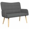 vidaXL 2-Seater Sofa Dark Grey 115 x 61 x 87 cm Fabric
