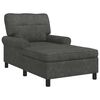 vidaXL Chaise Lounge with Cushion Black 91 x 157 x 91 cm Faux Leather