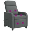 vidaXL Massage Recliner Dark Grey Fabric