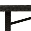 vidaXL Garden Table with Glass Top Black 190x80x75 cm Poly Rattan