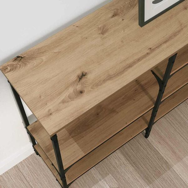 vidaXL Console Table Artisan oak 160 x 29 x 80 cm Engineered wood
