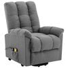 vidaXL Stand up Massage Chair Light Grey Fabric