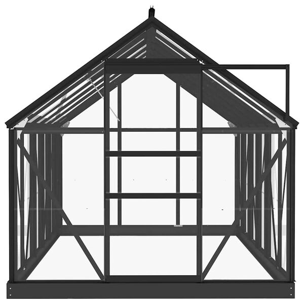 vidaXL Glass Greenhouse Anthracite 155x298x191 cm Aluminium