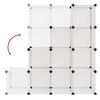 vidaXL Storage Cube Organiser with 12 Cubes Transparent PP