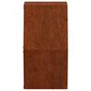 vidaXL Wall Planters 2 pcs Rusty Corten Steel 30x10x25 cm