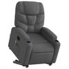 vidaXL Electric Stand up Massage Recliner Chair Dark Grey Fabric