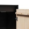 vidaXL Wall Cabinets 2 pcs Black 30x30x100 cm Solid Pinewood